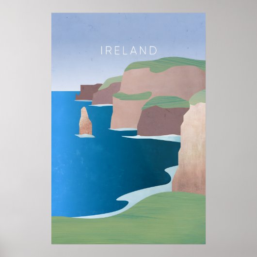 Irland Minimal Reiseplakat Poster (Vorne)