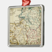 Irland mit Grenzen Silbernes Ornament (Links)