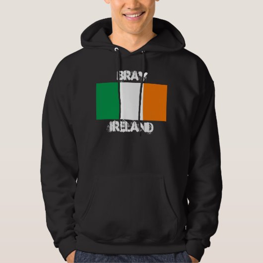 Irland mit irischer Flagge Hoodie (Vorderseite)