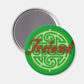 Irland mit keltischem Kreis Magnet (Vorderseite/Rückseite)