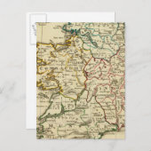 Irland mit umrissenen Grenzen Postkarte (Vorne/Hinten)