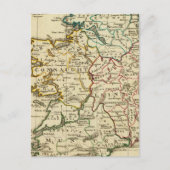 Irland mit umrissenen Grenzen Postkarte (Vorderseite)