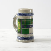 Irland National tartan/flagge Harp/Kleeblätter mit Bierglas (Vorderseite Links)