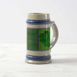 Irland National tartan, Kleeblatt 4 Blatt Klee, Bierglas