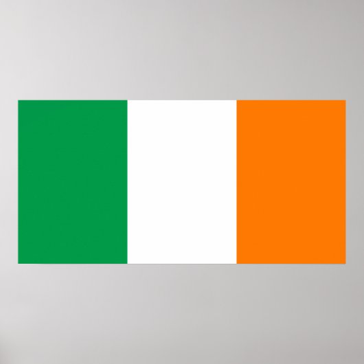 Irland - Nationale Flagge Irlands Poster (Vorne)