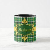 Irland nationaler Tartan, fertigen mit Namen 2 Tasse (Zentrum)