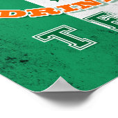 Irland Offiziell Drinking Team. Schönes Bier Poster (Ecke)