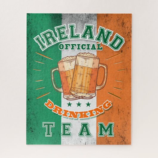 Irland Offiziell Drinking Team. Schönes Bier Puzzle (Vertikal)