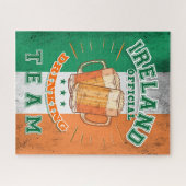 Irland Offiziell Drinking Team. Schönes Bier Puzzle (Horizontal)