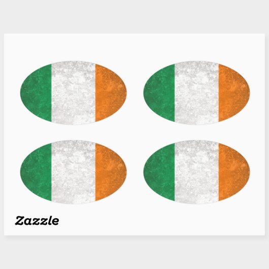 Irland Ovaler Aufkleber (Blatt)