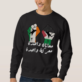 Irland Palästina Solidarność Fist arabischer Text Sweatshirt