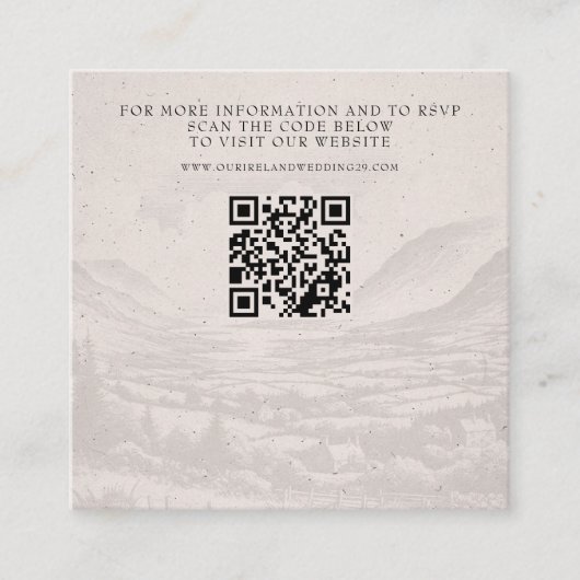 Irland Passport Wedding QR Begleitkarte (Vorderseite)