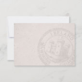 Irland Passport Wedding RSVP Card (Rückseite)