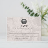 Irland Passport Wedding RSVP Card Karte (Stehend Vorderseite)