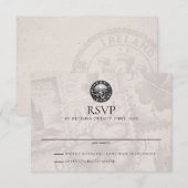 Irland Passport Wedding RSVP Card Karte (Vorne/Hinten)