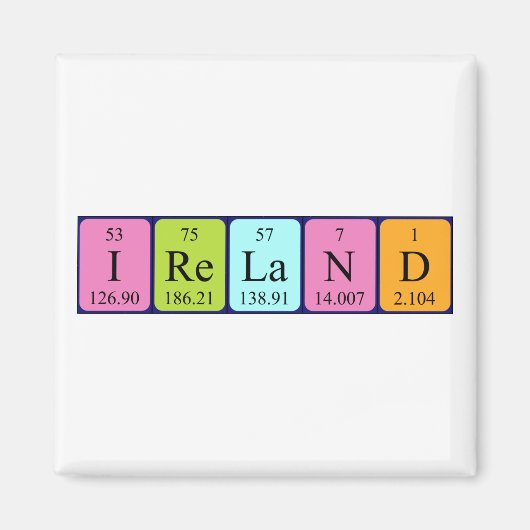 Irland Periodenmagnet Magnet (Vorne)