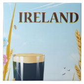 Irland Pint-Landschaft-Reiseplakat Fliese (Vorderseite)