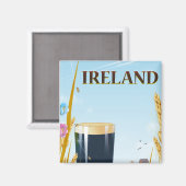 Irland Pint-Landschaft-Reiseplakat Magnet (Vorderseite/Rückseite)