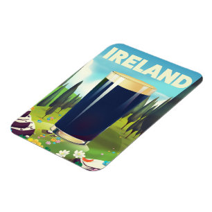 Irland Pint Reiseplakat Magnet