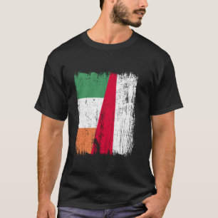 Irland Polen Halbfahne Irische polnische Herkunft T-Shirt