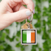 Irland - polierte Flagge Schlüsselanhänger (Hand)