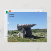 Irland, Poulnabrone Portal Tomb, Burren, Clare Postkarte (Vorne/Hinten)