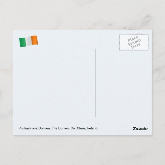 Irland, Poulnabrone Portal Tomb, Burren, Clare Postkarte (Rückseite)