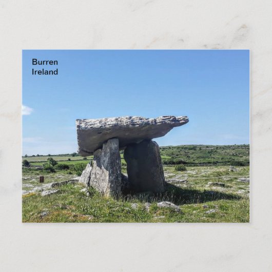 Irland, Poulnabrone Portal Tomb, Burren, Clare Postkarte (Vorderseite)