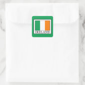 Irland Quadratischer Aufkleber (Tasche)