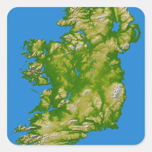 Irland Quadratischer Aufkleber (Vorderseite)