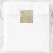 Irland Quadratischer Aufkleber (Tasche)