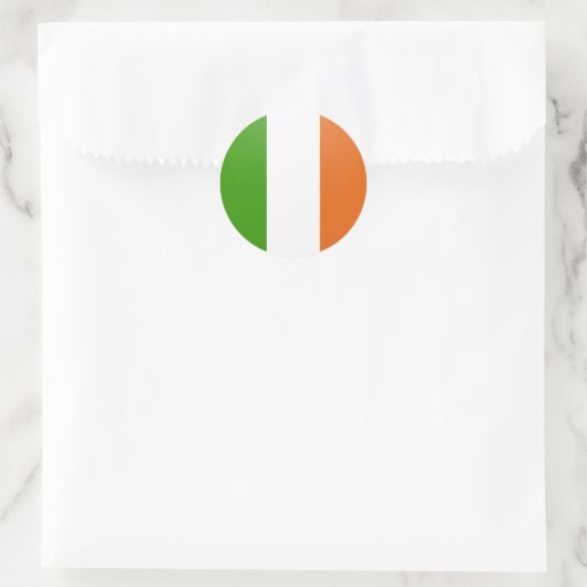 Irland Qualitätsflaggenkreislauf Runder Aufkleber (Tasche)