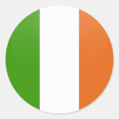 Irland Qualitätsflaggenkreislauf Runder Aufkleber (Vorderseite)