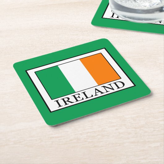 Irland Rechteckiger Pappuntersetzer (angewinkelt)