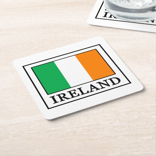 Irland Rechteckiger Pappuntersetzer (angewinkelt)