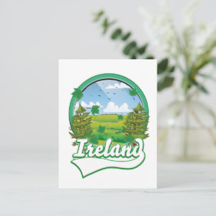 Irland Reise Logo Feiertagspostkarte