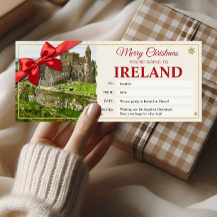 Irland Reise Weihnachtsgeschenk Ticket Karte