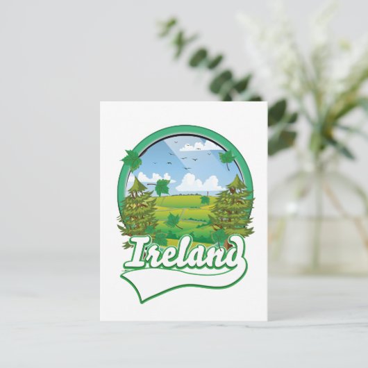 Irland Reiselogo Feiertagspostkarte (Stehend Vorderseite)
