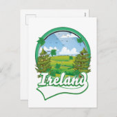 Irland Reiselogo Feiertagspostkarte (Vorne/Hinten)