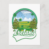 Irland Reiselogo Feiertagspostkarte (Vorderseite)