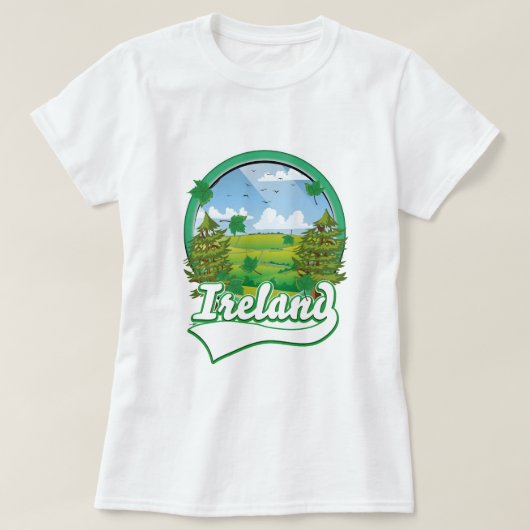 Irland Reiselogo T-Shirt (Design vorne)