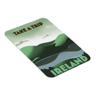 Irland Reisen Poster im Vintage-Stil Magnet