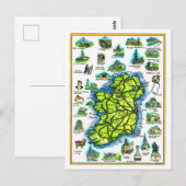 Irland Retro-Karten-Postkarte Postkarte (Vorne/Hinten)