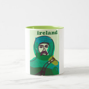 Irland Ritter Vintage-Reiseposter-Druck Zweifarbige Tasse