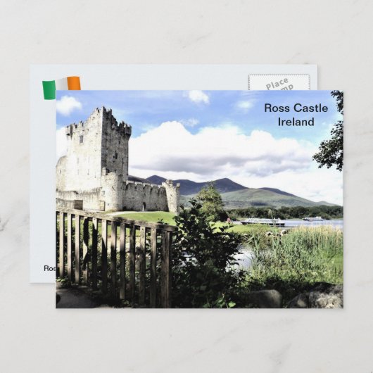 Irland, Ross Castle, Killarney, Kerry Postkarte (Vorne/Hinten)