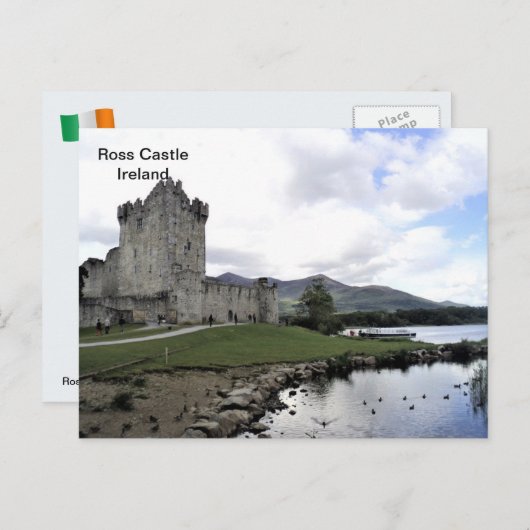 Irland, Ross-Schloss, Killarney, Kerry (a) Postkarte (Vorne/Hinten)