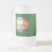 Irland Rugby Ball Mattglas Bierglas (Vorderseite Links)