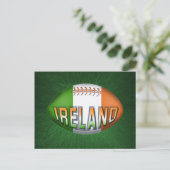 Irland Rugby Ball Postkarte (Stehend Vorderseite)