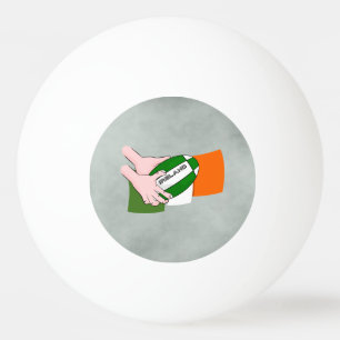 Irland Rugby Team Unterstützer Flag mit Ball Tischtennisball