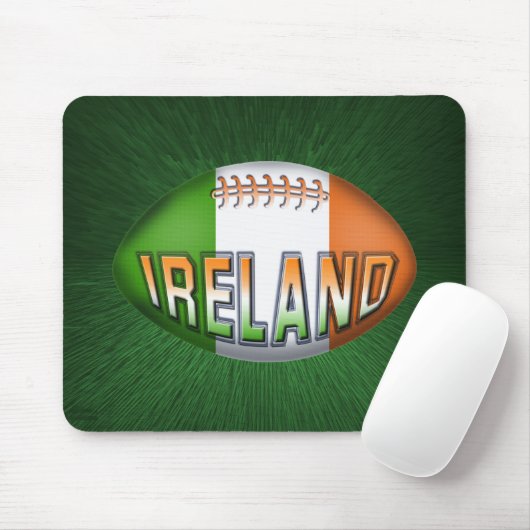 Irland-Rugbyball Mousepad (Mit Mouse)
